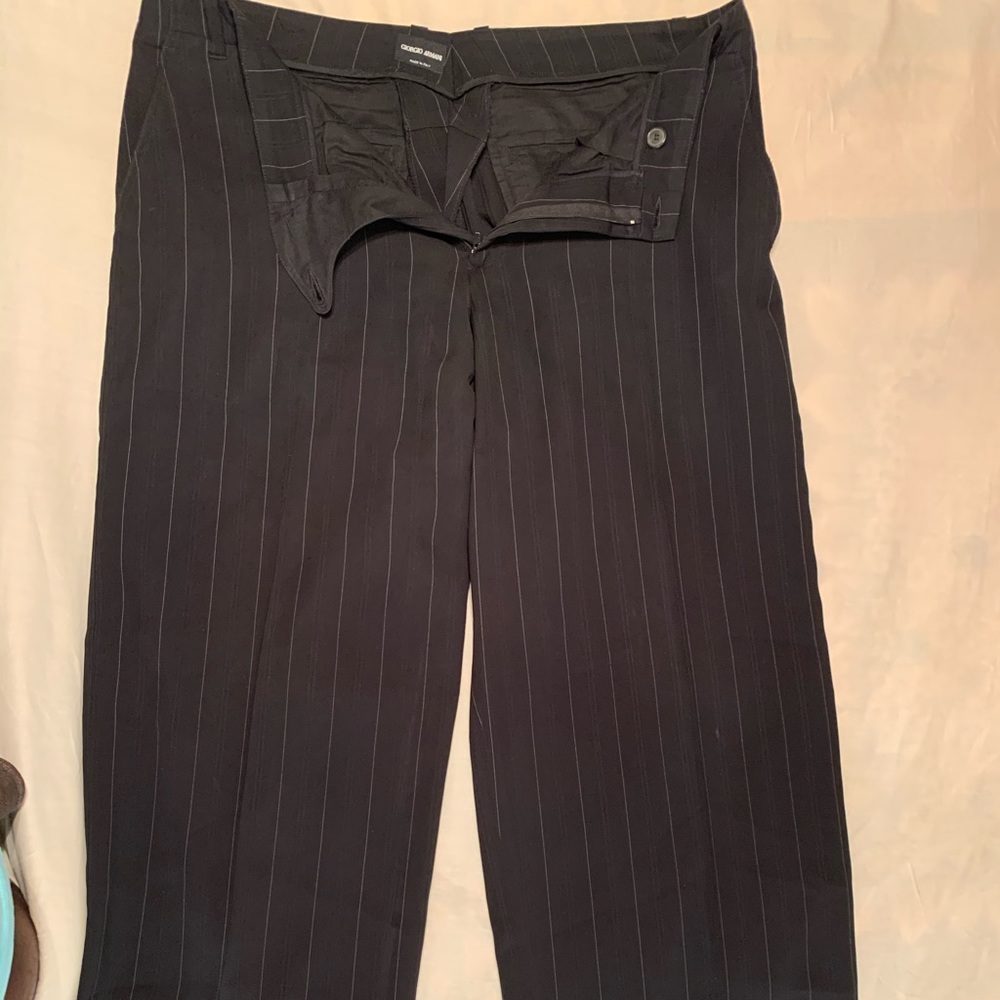 Authentic Giorgio Armani classy flatfront trouser.